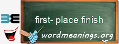 WordMeaning blackboard for first-place finish